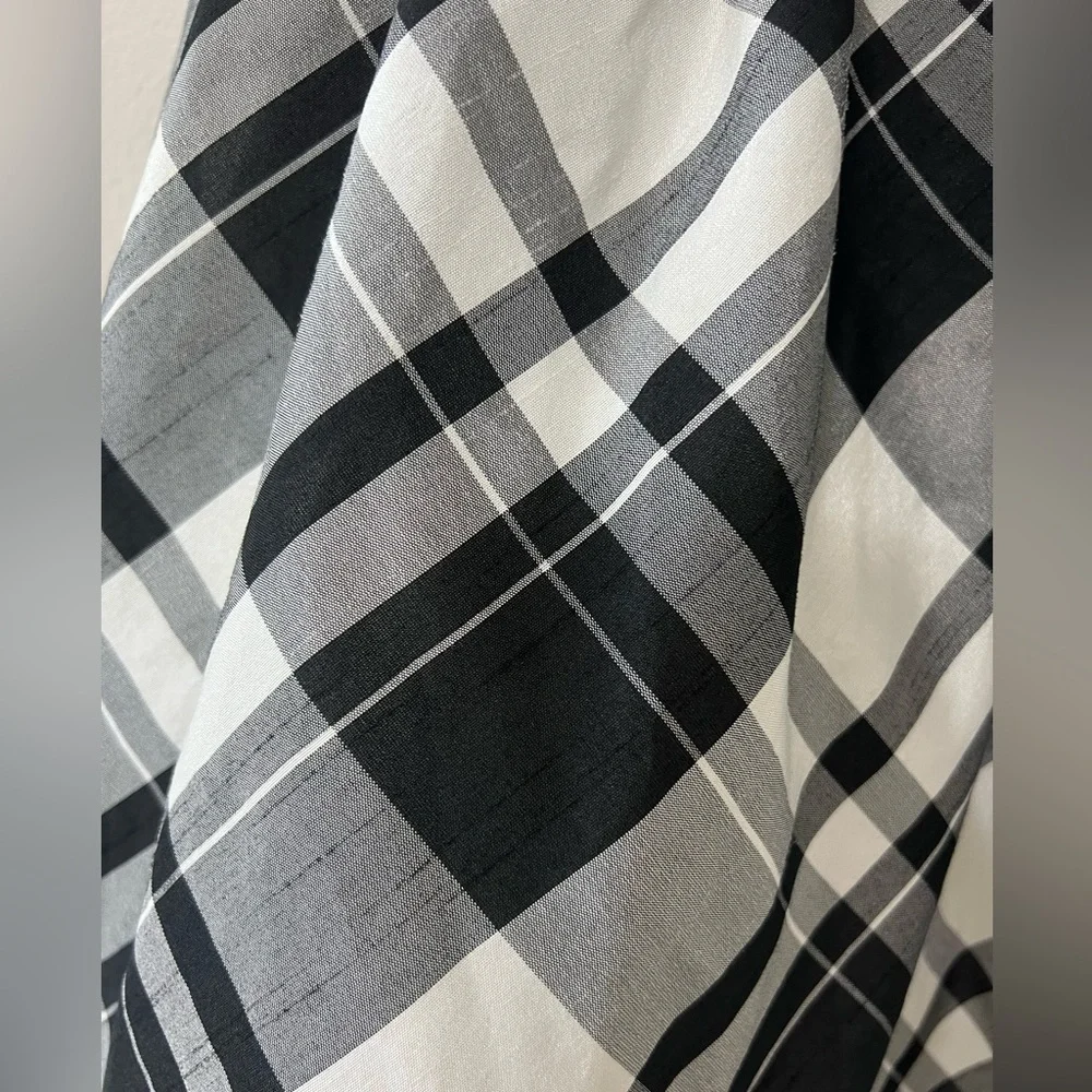 Gymboree Girls Holiday Plaid Dress 4T Black White Red Bow Christmas Party Tulle